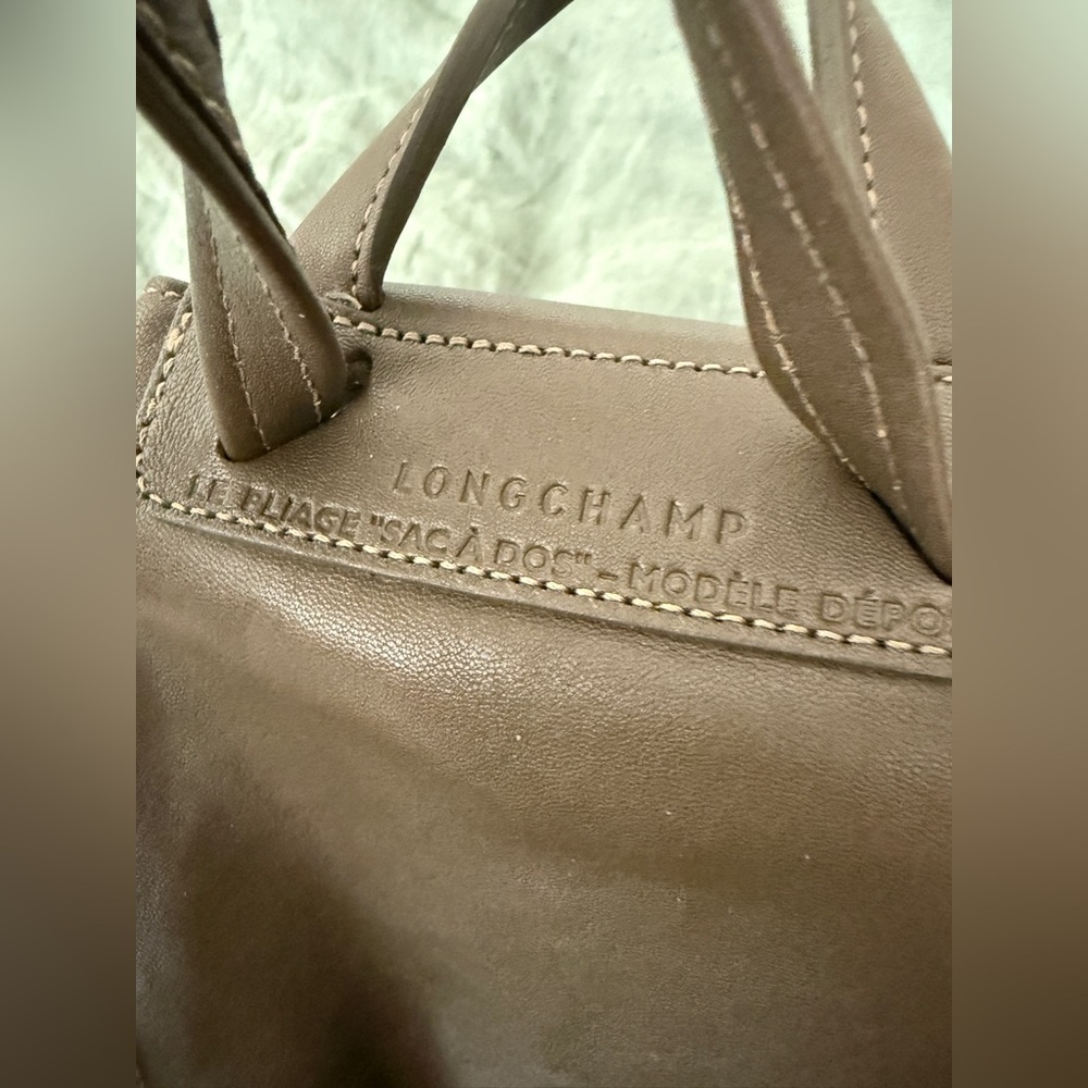 New Longchamp li pliage cuir xs backpack olive green - Picture 5 of 9
